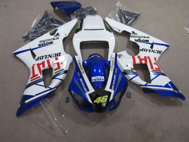 1998-1999 Blue White Motul Dunlop 46 Yamaha YZF R1 Motorbike Fairing Kits