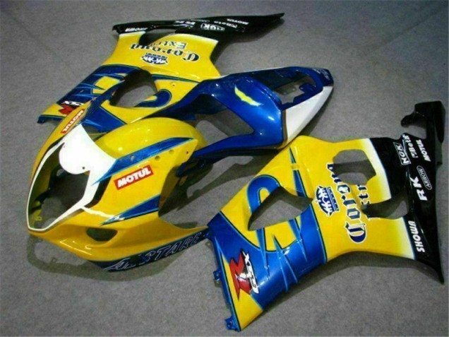 2003-2004 Yellow Blue Suzuki GSXR 1000 Bike Fairings