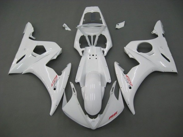 2003-2005 White Yamaha YZF R6 Motorbike Fairings