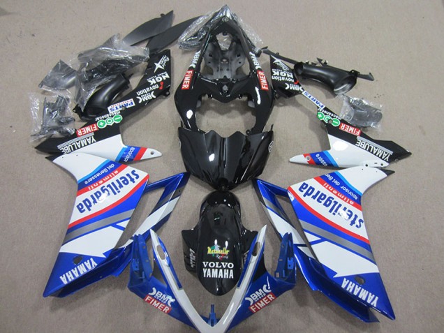 2007-2008 Black White Sterilgarda Yamaha YZF R1 Motorcycle Fairings