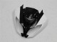 2009-2012 Black White Kawasaki ZX6R Motorcycle Fairings
