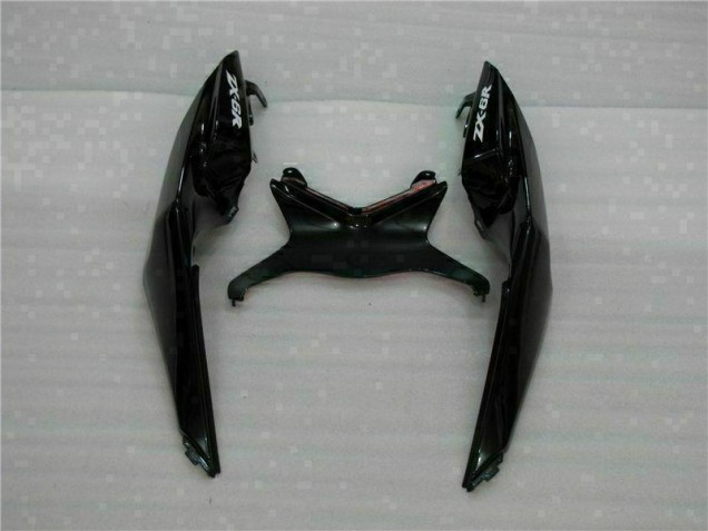 2009-2012 White Black Kawasaki ZX6R Motorcycle Fairings Kits
