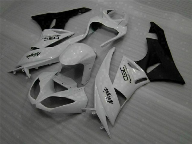 2009-2012 White Black Ninja Kawasaki ZX6R Motorbike Fairings