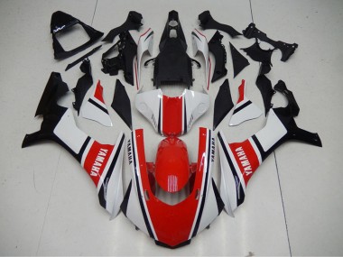 2015-2019 Red White Yamaha YZF R1 Motorcycle Bodywork